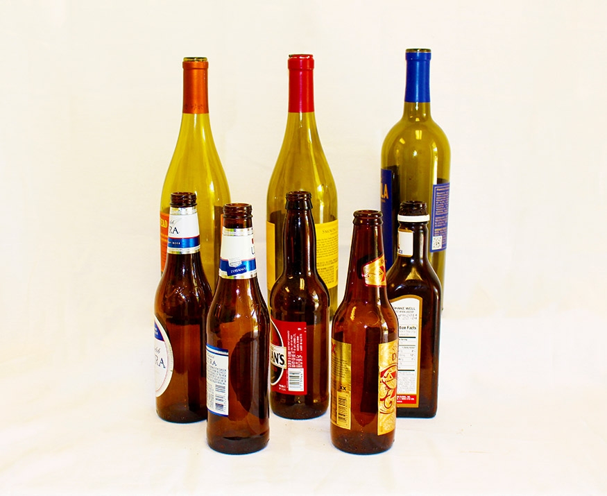 Brown glass bottles